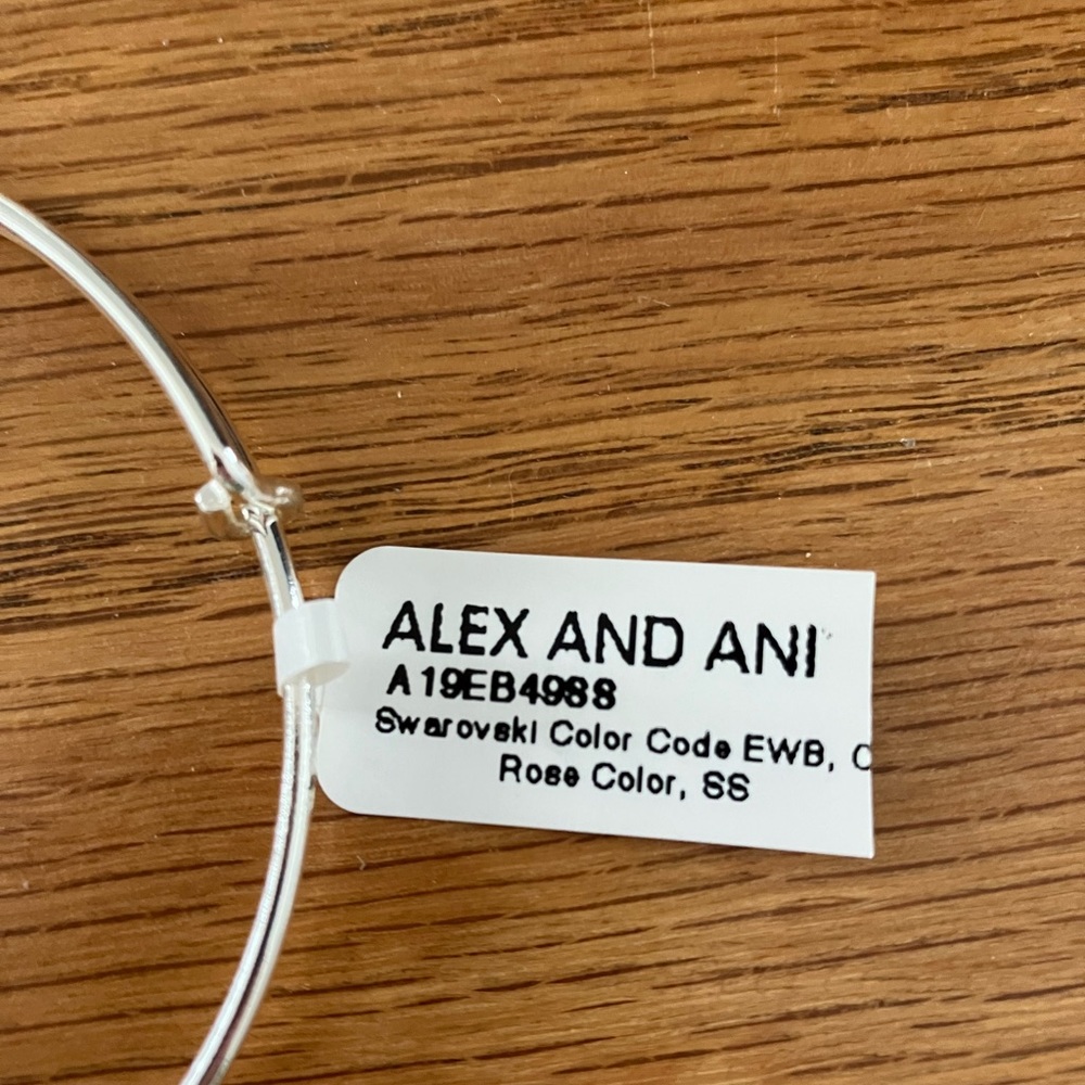 Alex and Ani NWT rose Swarovski crystal silver bracelet - Picture 3 of 4